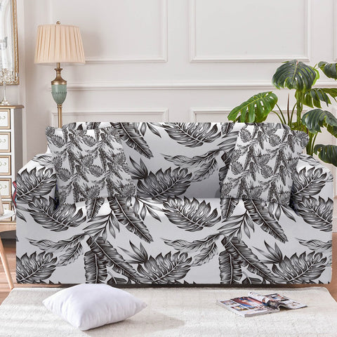 Vintage Tropical Leaves Couch Cover