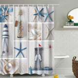 Sea Shells & Starfish Shower Curtain