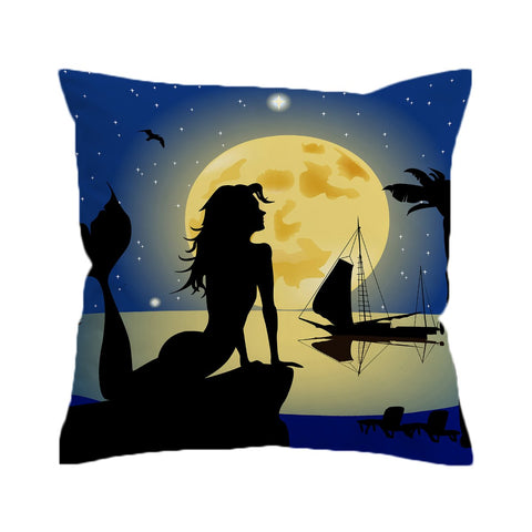 Moonlight Mermaid Cushion Cover