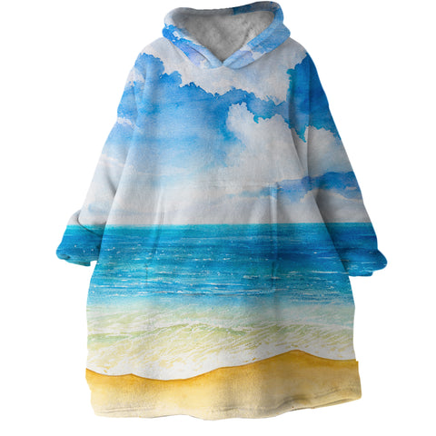 Beach Painting Wearable Blanket Hoodie