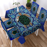 Blue Mandala Turtle Chair Cover