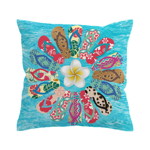 The Flip Flop Flower Cushion Cover