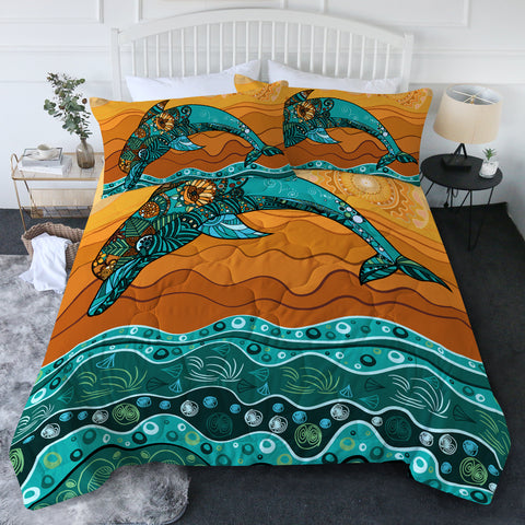 Jumping Dolphin New Quilt Set