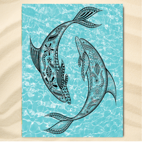 The Dolphin Twist Jumbo Beach Towel