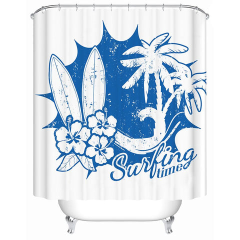 Surfing Time Shower Curtain