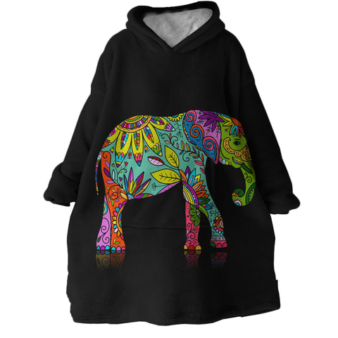 Free Spirit Elephant Wearable Blanket Hoodie