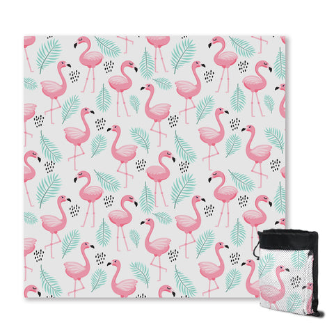 Flamingo Delight Turtle Sand Free Towel