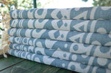 Teal Blue Mandala 100% Cotton Original Turkish Towels