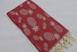 Pineapple Red 100% Cotton Original Turkish Towels