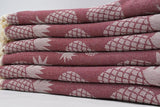 Pineapple Burgundy 100% Cotton Original Turkish Towels
