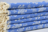 Sea Turtle Blue 100% Cotton Original Turkish Towels