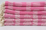 Pineapple Hawaii Pink 100% Cotton Original Turkish Towels