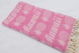 Pineapple Hawaii Pink 100% Cotton Original Turkish Towels