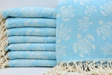 Sea Turtle Turquoise 100% Cotton Original Turkish Towels