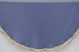 Blue 100% Cotton Original Round Turkish Towel
