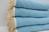 Turquoise 100% Cotton Original Round Turkish Towel