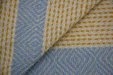 Blue and Yellow 100% Cotton Original Round Turkish Towel