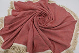 Red 100% Cotton Original Round Turkish Towel