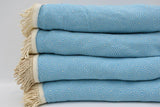 Turquoise 100% Cotton Original Round Turkish Towel