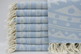 Baby Blue Mandala 100% Cotton Original Turkish Towels