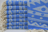 Blue Mandala 100% Cotton Original Turkish Towels