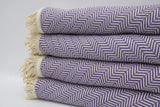 Deep Purple 100% Cotton Original Round Turkish Towel