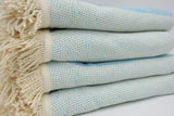 Black and Turquoise 100% Cotton Original Round Turkish Towel
