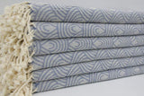 Blue Waves 100% Cotton Original Turkish Towels