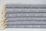 Blue Waves 100% Cotton Original Turkish Towels
