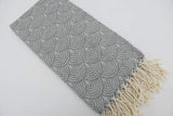 Gray Waves 100% Cotton Original Turkish Towels
