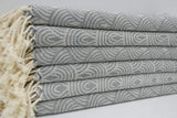 Gray Waves 100% Cotton Original Turkish Towels