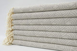 Beige Waves 100% Cotton Original Turkish Towels