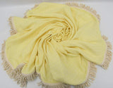 Yellow 100% Cotton Original Round Turkish Towel