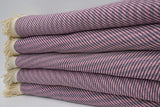 Pink and Purple 100% Cotton Original Round Turkish Towel