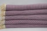 Pink and Purple 100% Cotton Original Round Turkish Towel