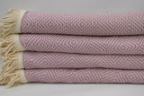 Light Purple 100% Cotton Original Round Turkish Towel