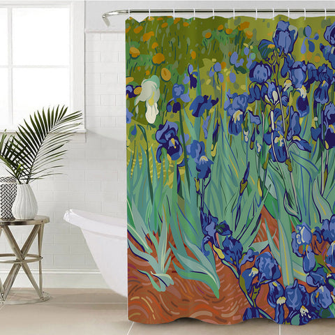 Van Gogh's Irises Shower Curtain