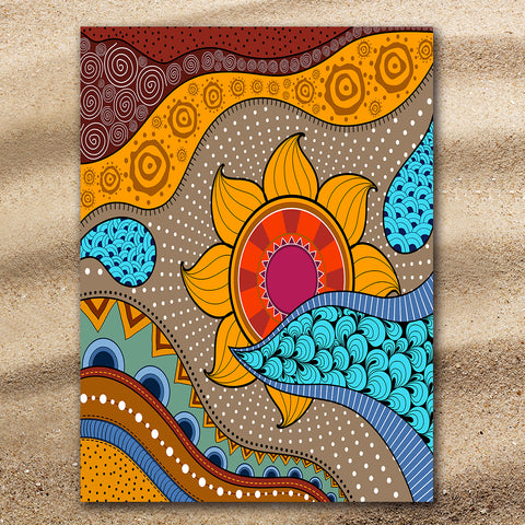 Sea, Sand & Sunflowers Jumbo Towel