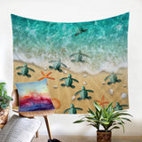 Happy Little Sea Turtles Tapestry