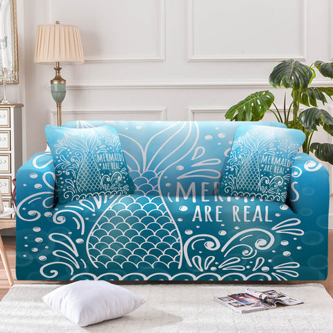 Mermaids Are Real Couch Cover