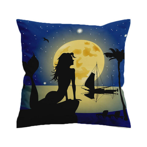 Moonlight Mermaid Cushion Cover