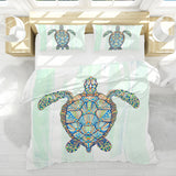 Ocean Turtle Reversible Bed Cover Set