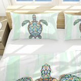 Ocean Turtle Reversible Bed Cover Set