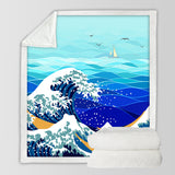 Great Wave Soft Sherpa Blanket