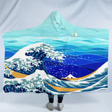 Great Wave Cosy Hooded Blanket