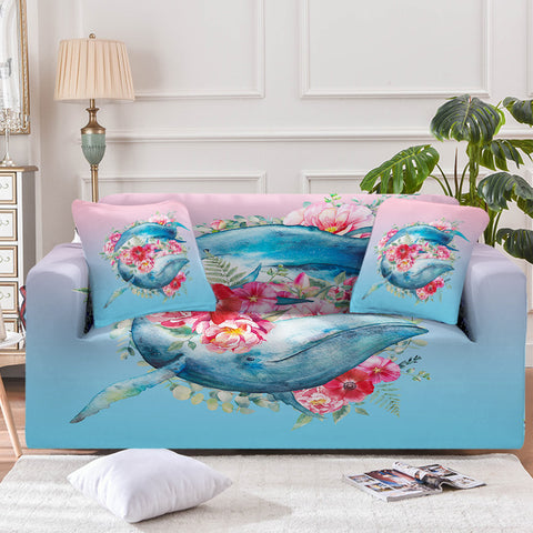 Queen of Whales Couch Cover