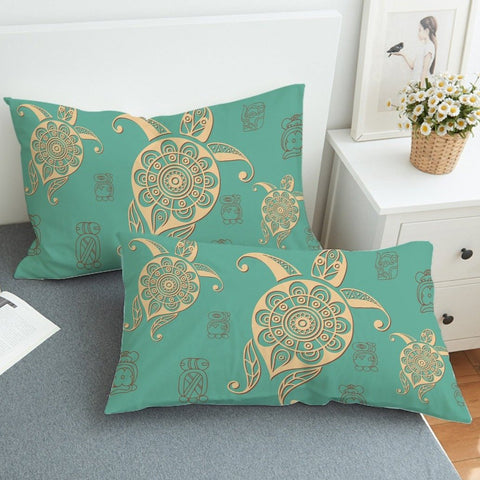 Turtles in Turquoise Pillowcase