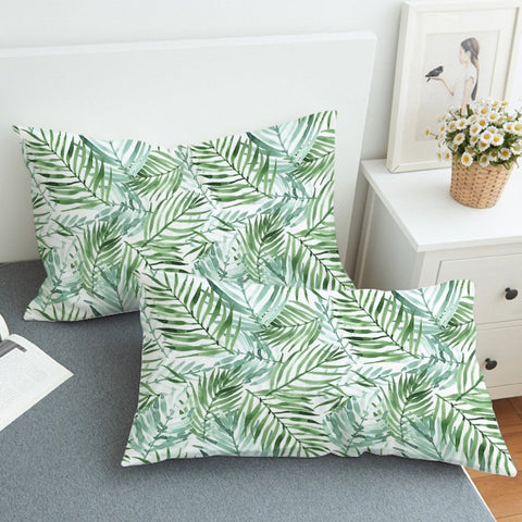 Tropical Palm Leaves Pillowcase