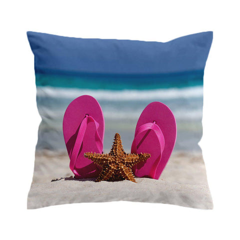Pink Flip Flops Cushion Cover