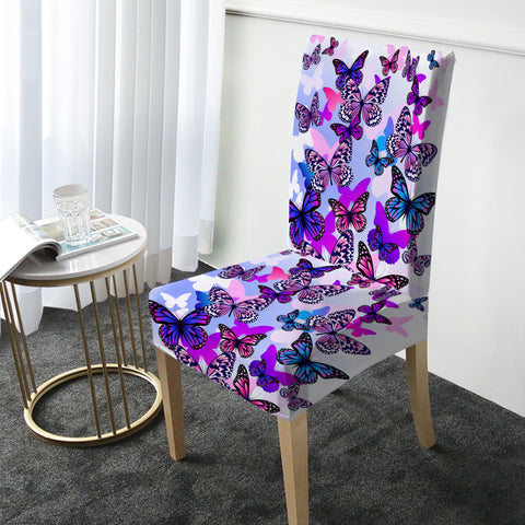 Purple Butterflies Chair Cover